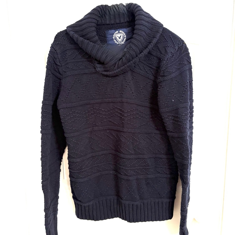 American Eagle Outfitters Navy Knit Sweater